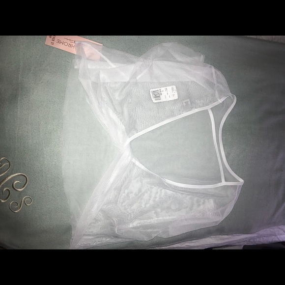 Sheer Mesh Twist-Back Top - Picture 1 of 1